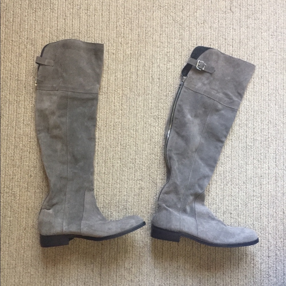 Charles David Leather Suede Grey Boots size 7